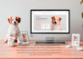 do a pet store, grooming website, and pet ecommerce site with custom logo